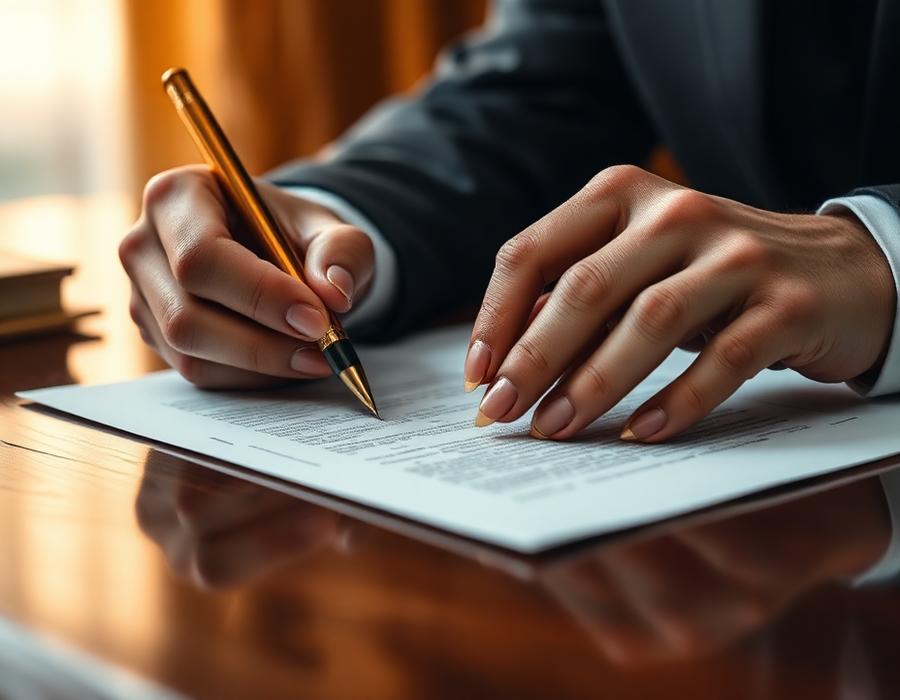 Signing a partnership agreement